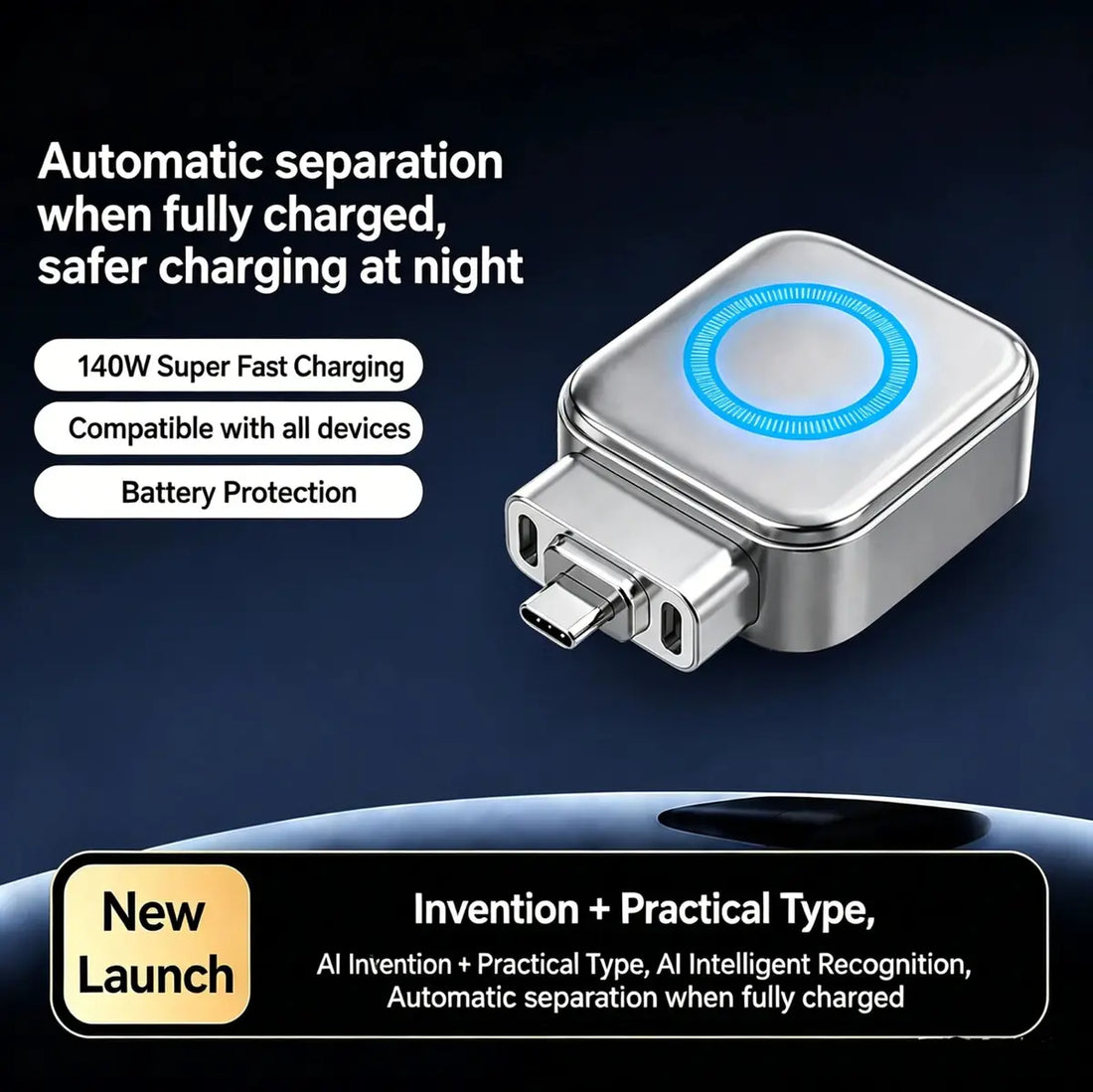 USB-C Auto Eject Charging Adapter casanoor