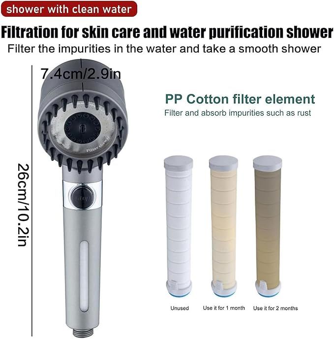 3 mode filter head shower