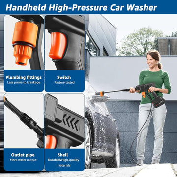 Power car cleaning tool turn your water  hose into power washer💧 wash your car in 5 minutes🚗