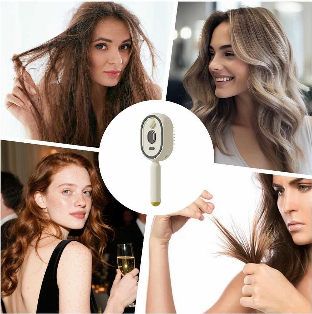 Steam Brush | Rechargeable Detangling Tool with Oil casanoor
